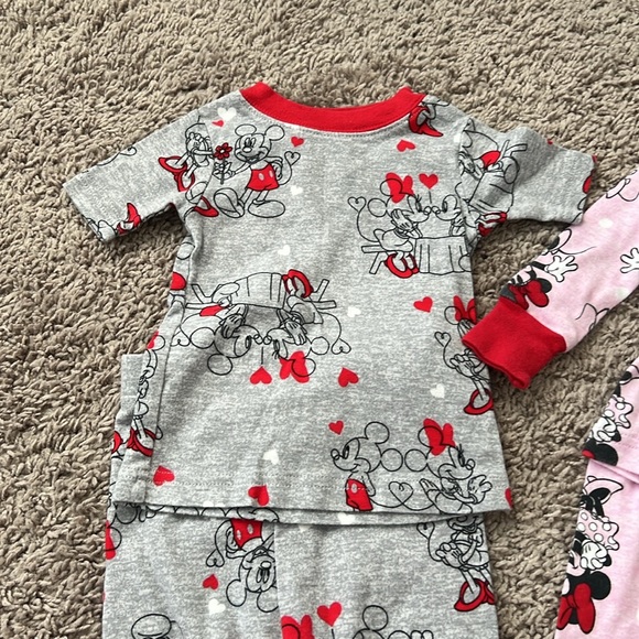 Disney Minnie & Mickey Heart Love PJ Set Bundle - Picture 2 of 9